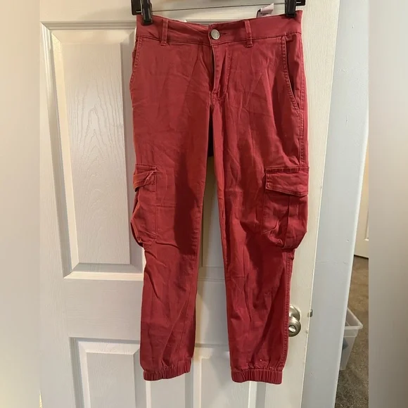 Fashion Nova Pants Jumpsuits Fashion Nova Red Cargo Pants